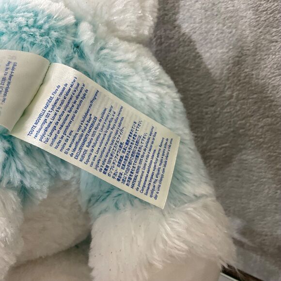 Build-A-Bear 2018 Merry Mint Blue White Bunny Rabbit Sparkle Plush  w sound - Picture 7 of 13